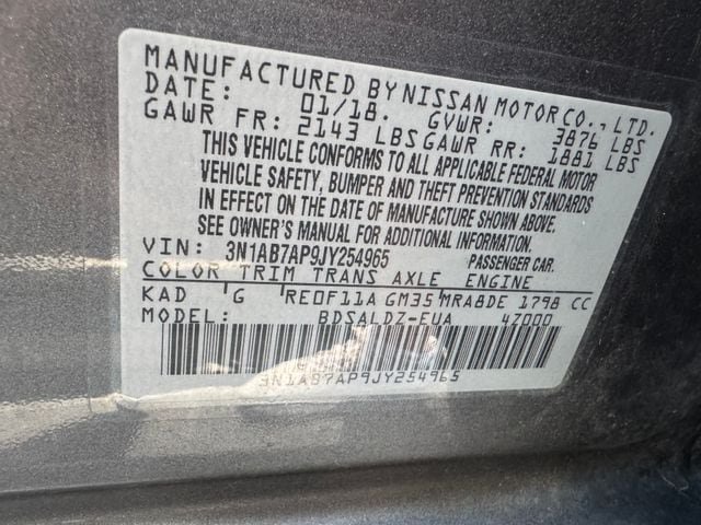 Used 2018 Nissan Sentra SV w/ Premium Package (P01) FWD image 42