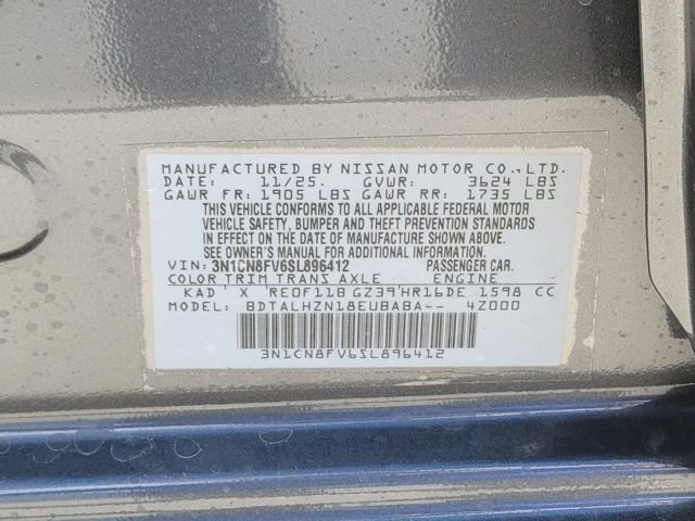 New 2025 Nissan Versa SR w/ Trunk Package image 11