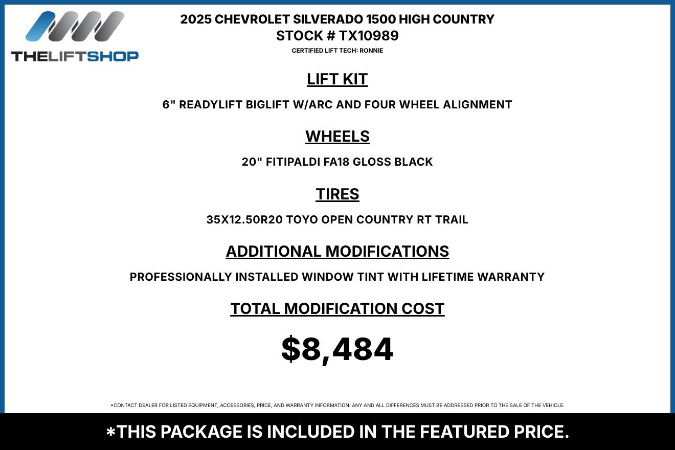 Used 2025 Chevrolet Silverado 1500 High Country AWD/4WD image 2