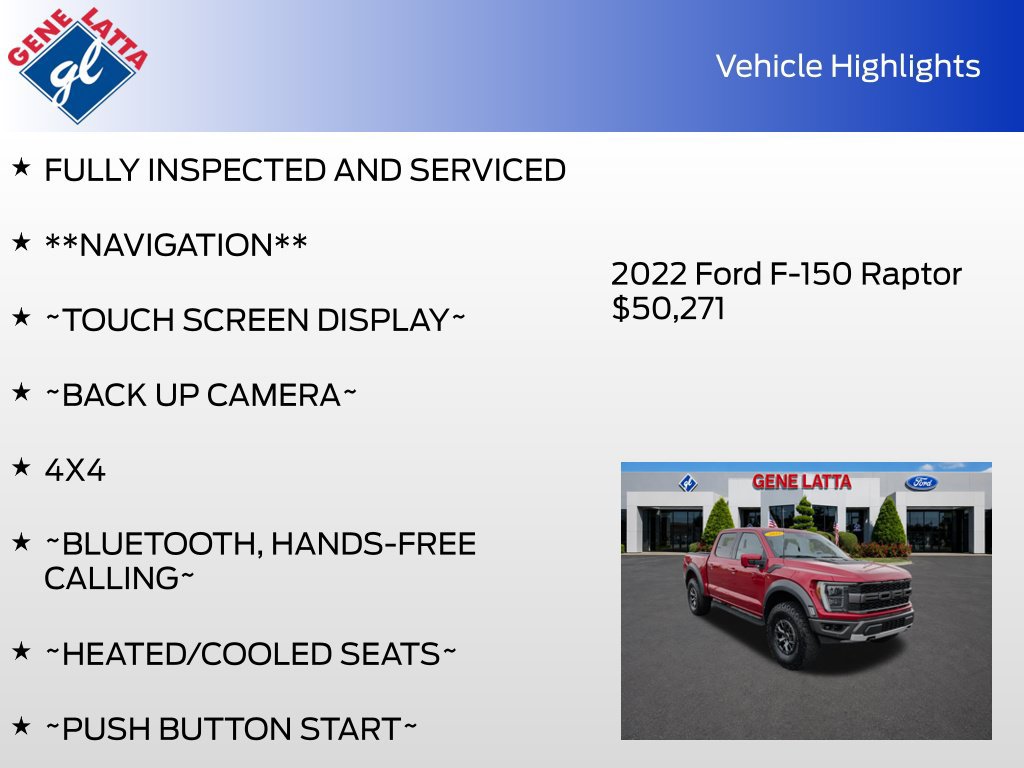 Certified 2022 Ford F150 Raptor w/ Raptor 37 Performance Package AWD/4WD image 34