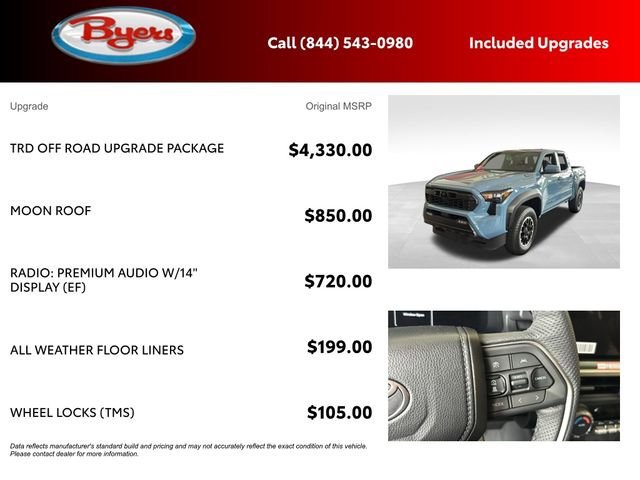 New 2026 Toyota Tacoma TRD Off-Road w/ TRD Off Road Upgrade Package AWD/4WD image 5