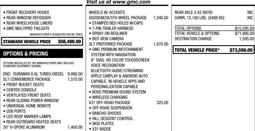 Certified 2020 GMC Sierra 3500 SLT w/ SLT Convenience Package image 2
