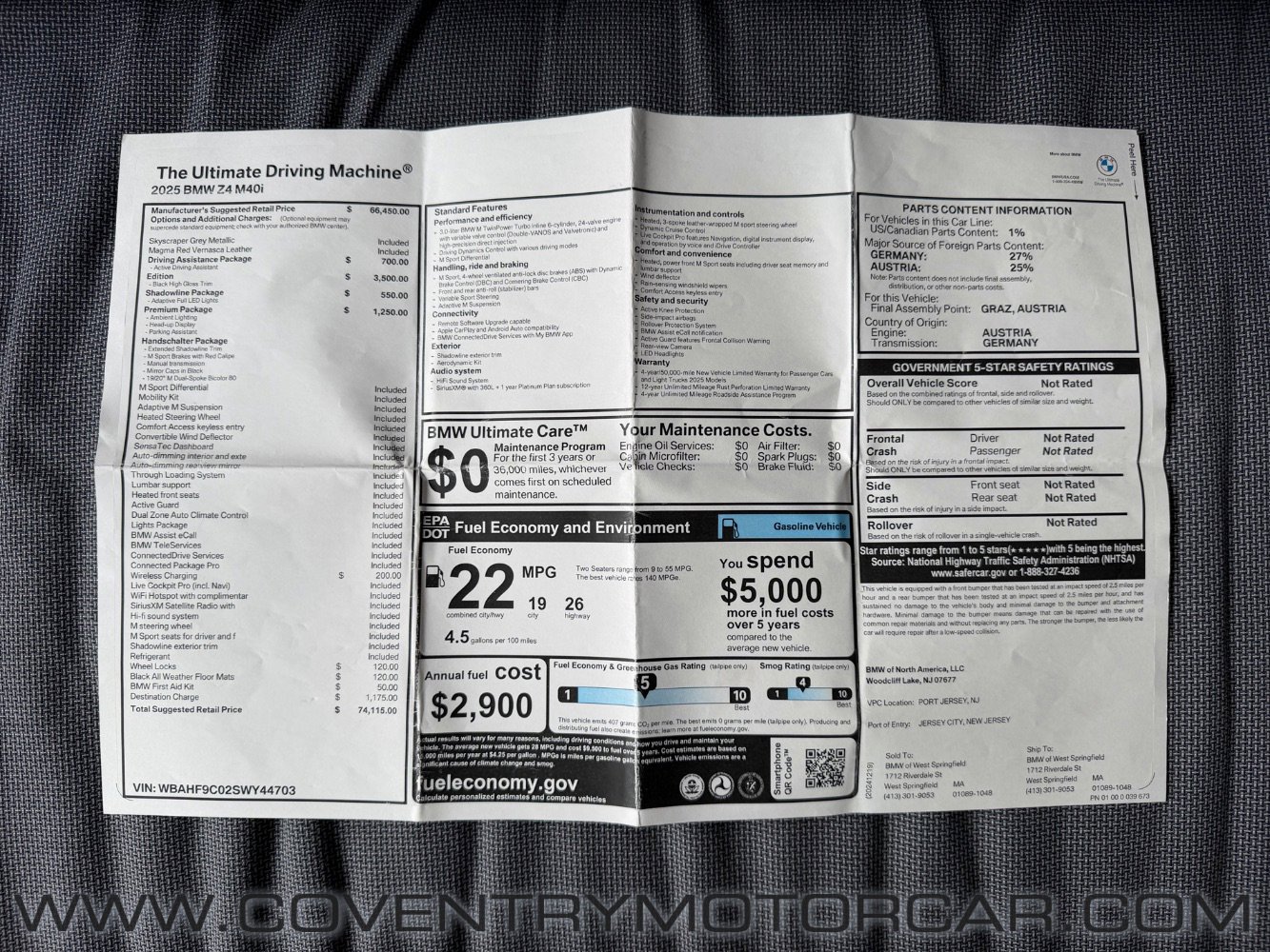 Used 2025 BMW Z4 M40i w/ Edition image 20