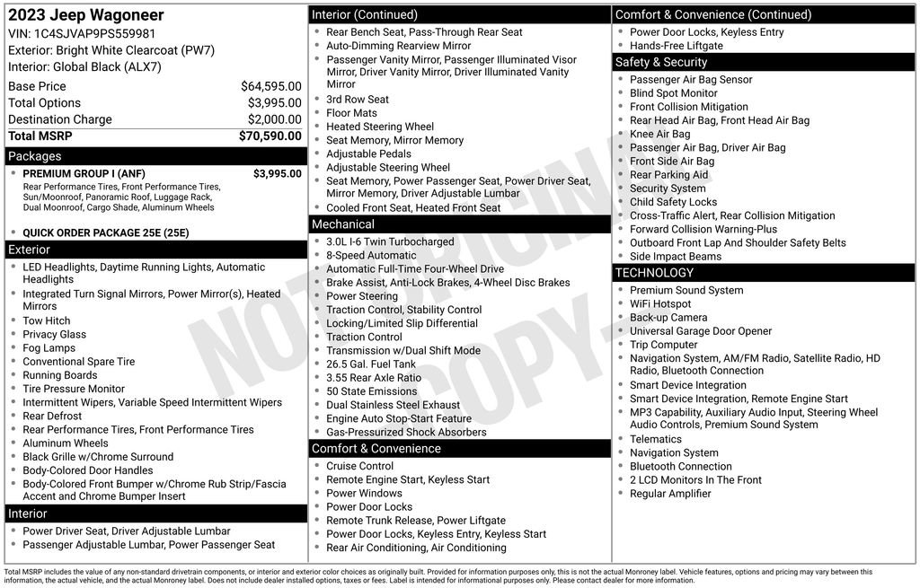 Used 2023 Jeep Wagoneer 4WD w/ Premium Group I