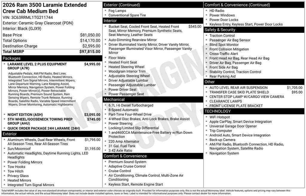 New 2026 RAM 3500 Laramie image 16