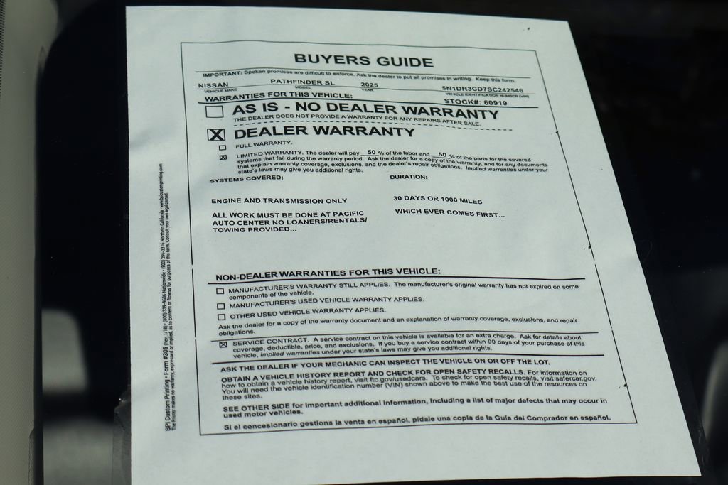 Used 2025 Nissan Pathfinder SL w/ SL Premium Package image 52