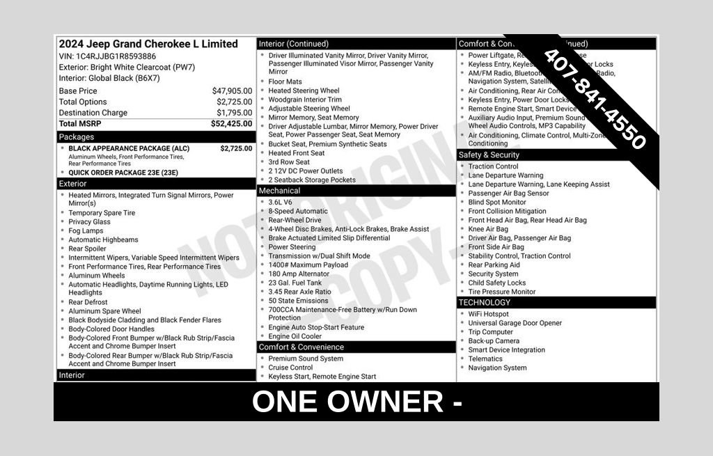 Used 2024 Jeep Grand Cherokee L Limited w/ Black Appearance Package