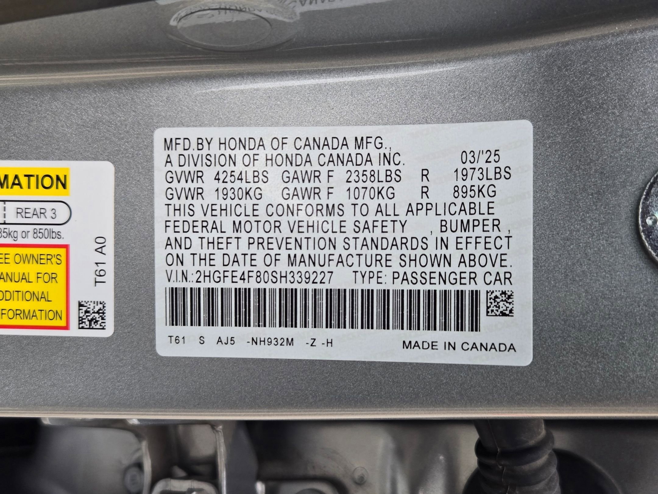 Used 2025 Honda Civic Sport Touring image 33