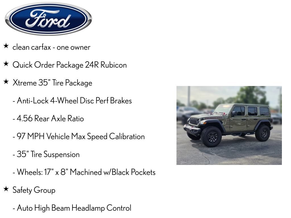 Used 2025 Jeep Wrangler Unlimited Rubicon w/ XTREMEE 35" Tire Package AWD/4WD image 4