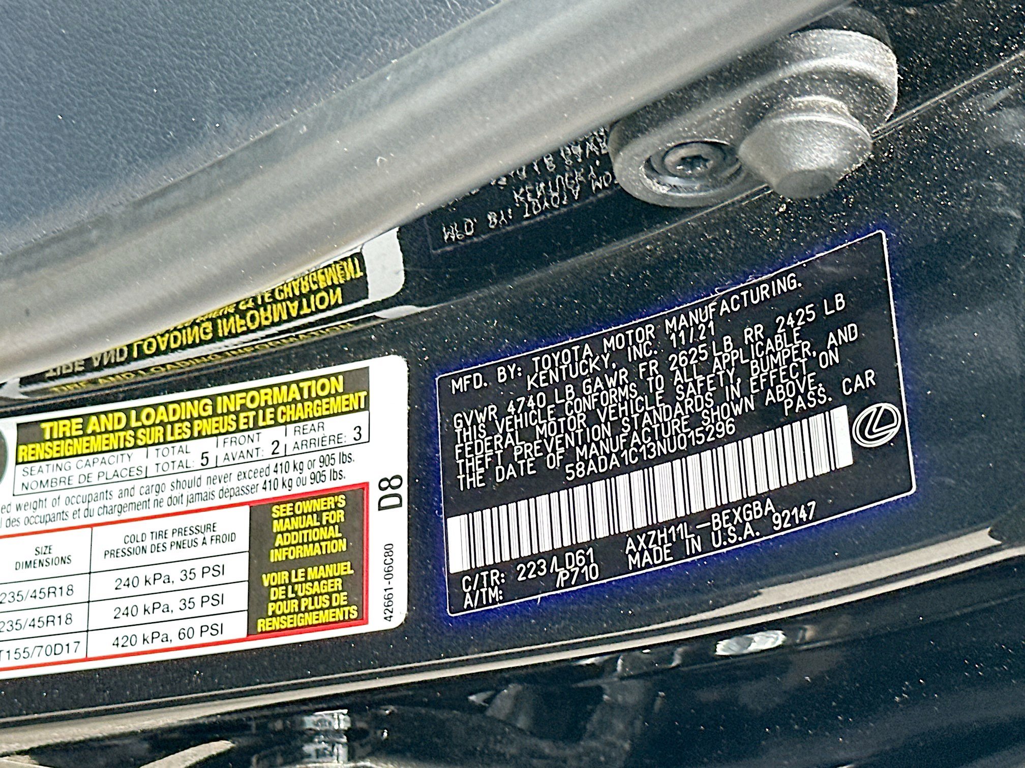 Used 2022 Lexus ES 300h w/ Premium Package FWD image 31