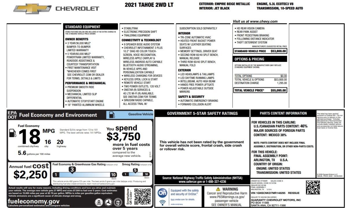 Used 2021 Chevrolet Tahoe LT image 15