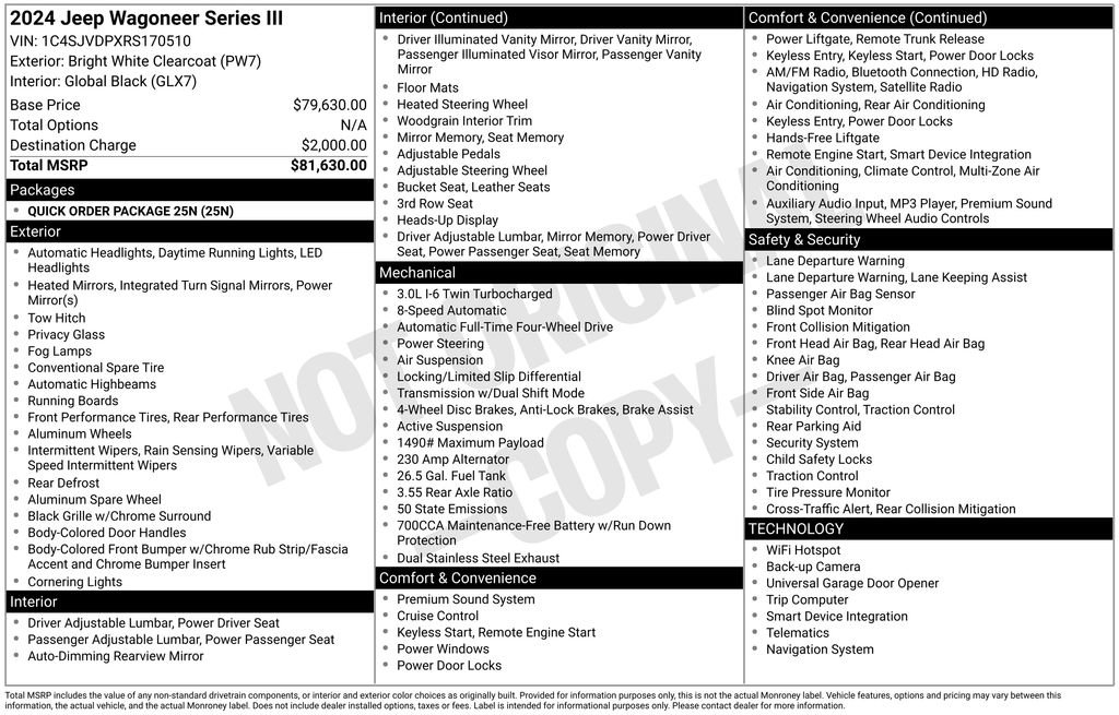 Used 2024 Jeep Wagoneer Series III image 60