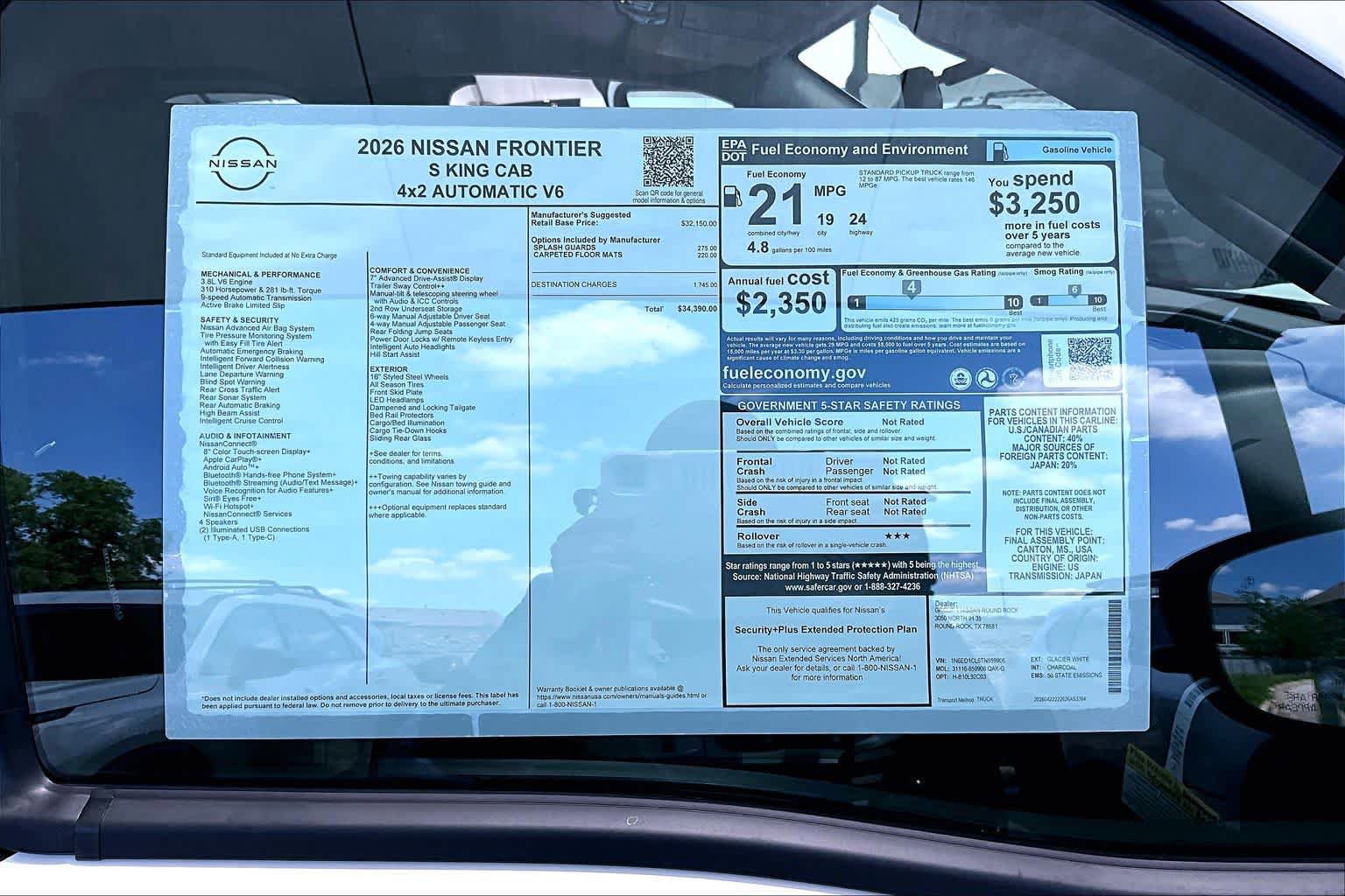 New 2026 Nissan Frontier S RWD image 19