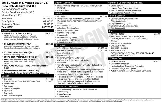 Used 2014 Chevrolet Silverado 3500 LT w/ Interior Plus Package AWD/4WD image 6
