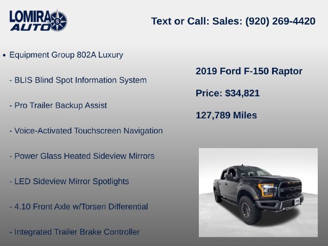 Used 2019 Ford F150 Raptor w/ Equipment Group 802A Luxury AWD/4WD image 14