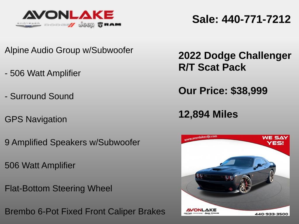 Used 2022 Dodge Challenger R/T Scat Pack w/ Dynamics Package image 18