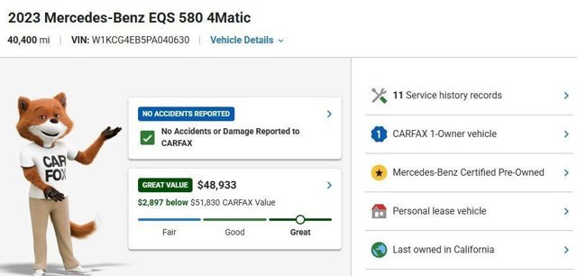 Certified 2023 Mercedes-Benz EQS 580 4MATIC Sedan image 3