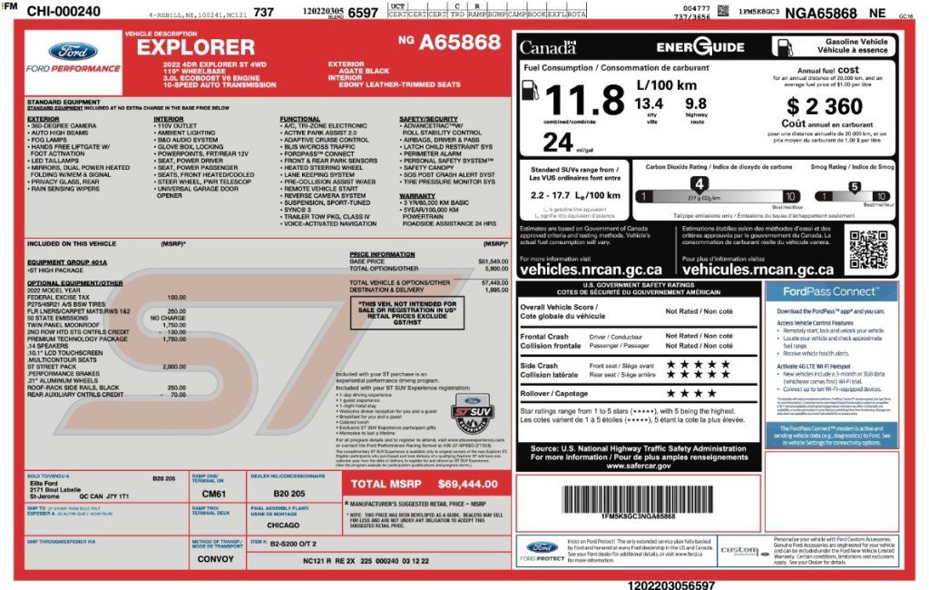 Used 2022 Ford Explorer ST w/ ST Street Pack AWD/4WD image 61