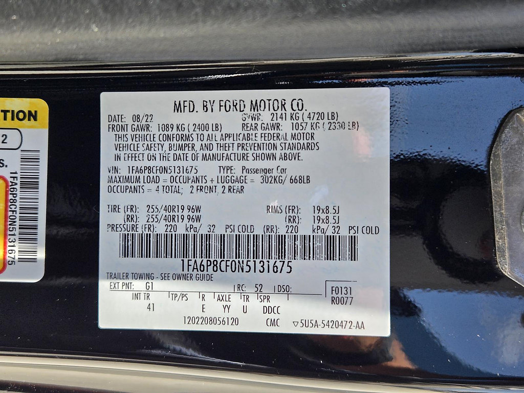 Used 2022 Ford Mustang GT Premium w/ Black Accent Package RWD image 25