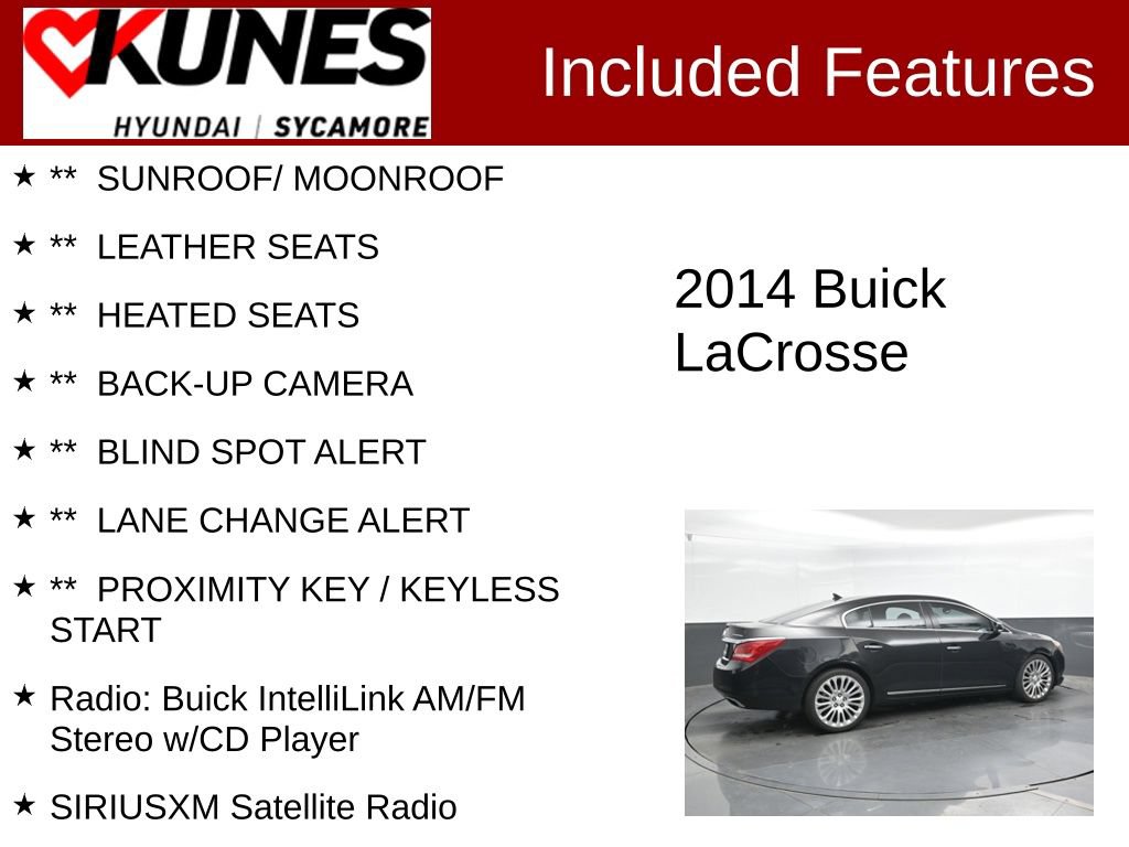 Used 2014 Buick LaCrosse Leather w/ Driver Confidence Package FWD image 2