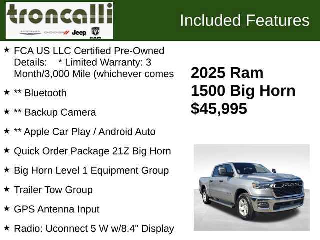 Certified 2025 RAM 1500 Big Horn image 5