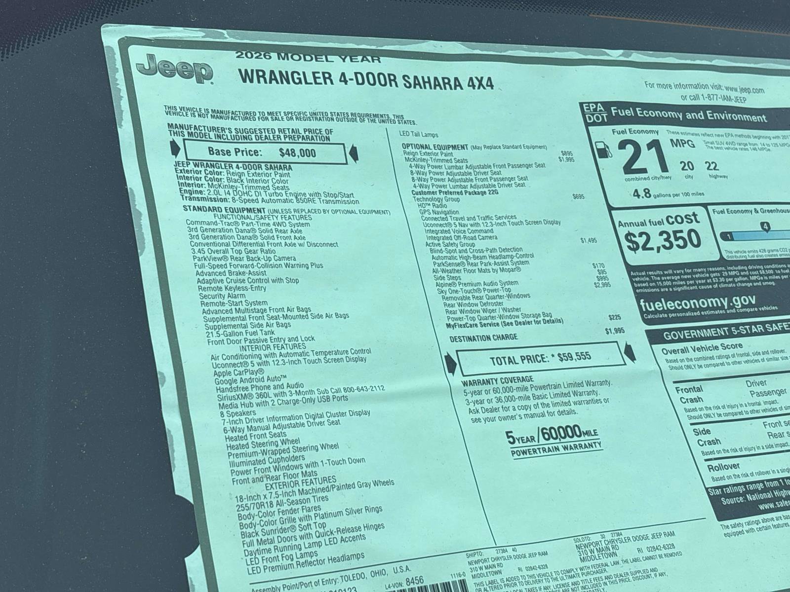 New 2026 Jeep Wrangler Unlimited Sahara w/ Safety Group image 12