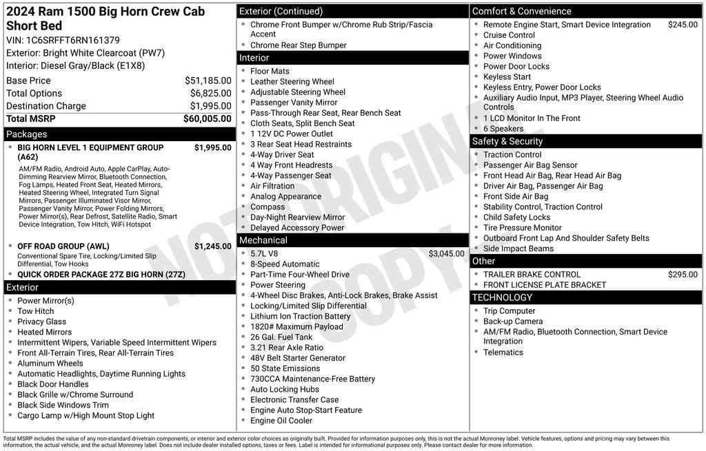 Used 2024 RAM 1500 Big Horn AWD/4WD image 13