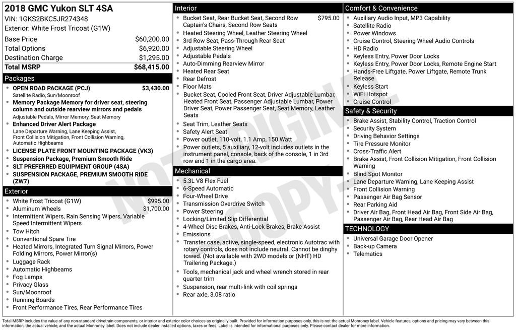 Used 2018 GMC Yukon SLT w/ Open Road Package image 17