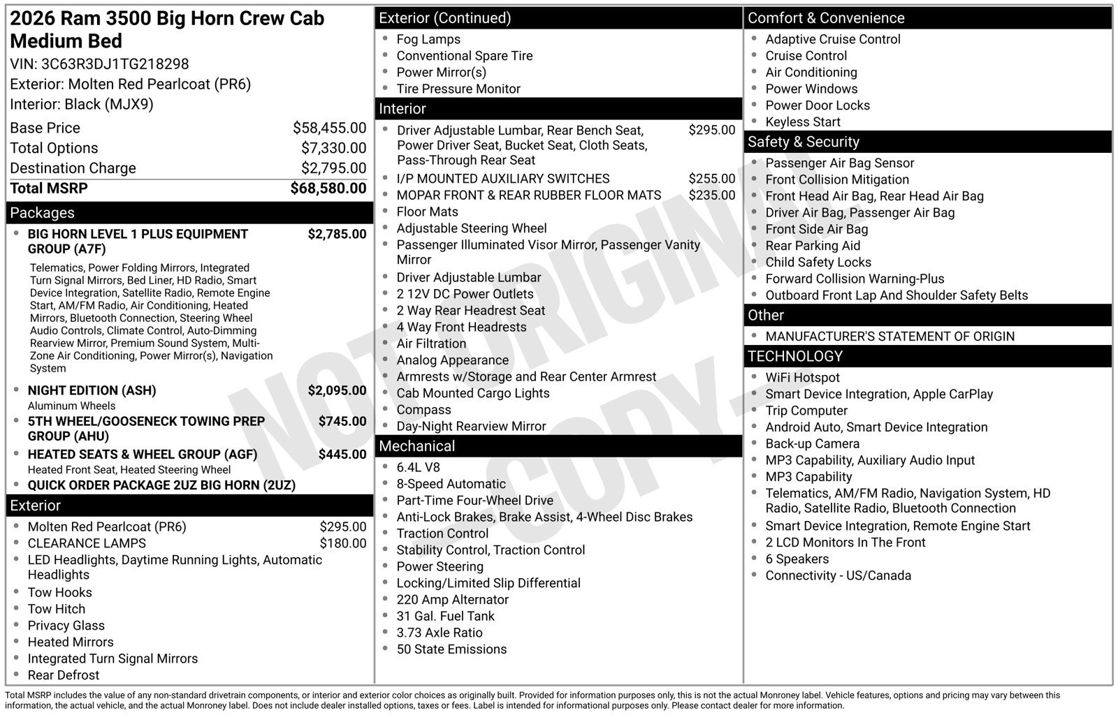 Used 2026 RAM 3500 Big Horn AWD/4WD image 29
