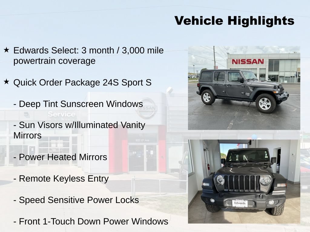 Used 2018 Jeep Wrangler Unlimited Sport S AWD/4WD image 7