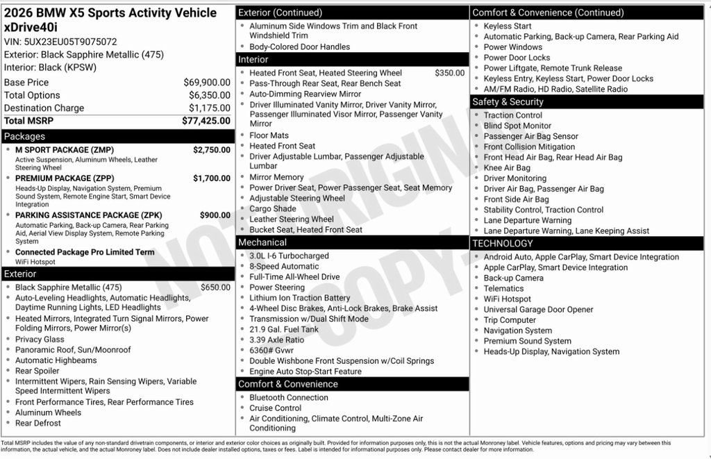 Certified 2026 BMW X5 xDrive40i w/ M Sport Package image 7