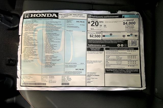 New 2026 Honda Ridgeline TrailSport image 14