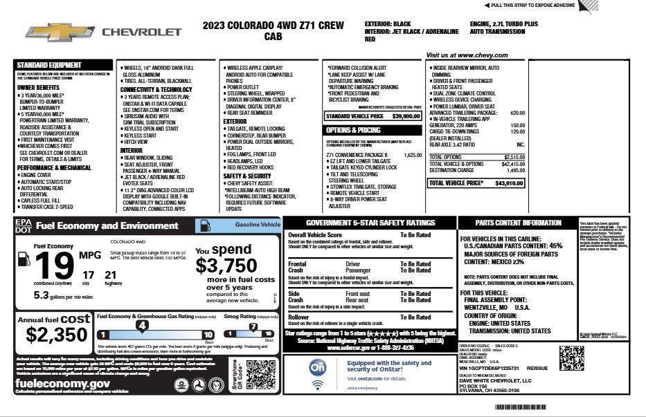 Used 2023 Chevrolet Colorado Z71 w/ Z71 Convenience Package 2 image 6