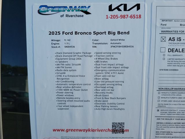 Used 2025 Ford Bronco Sport Big Bend AWD/4WD image 35