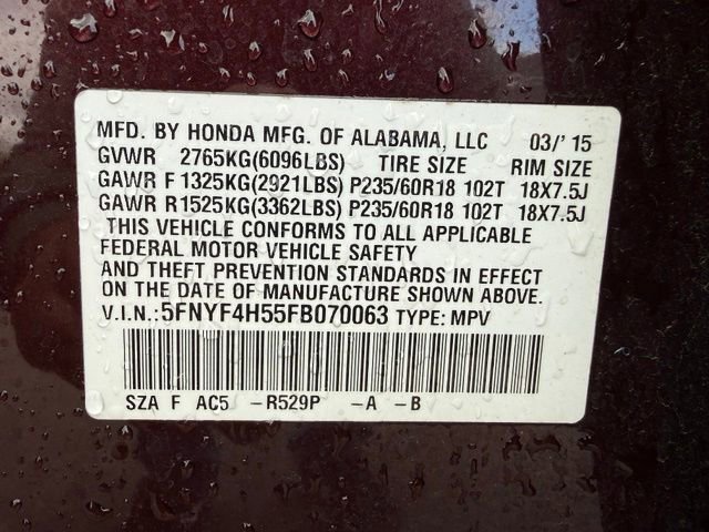 Used 2015 Honda Pilot EX-L image 10