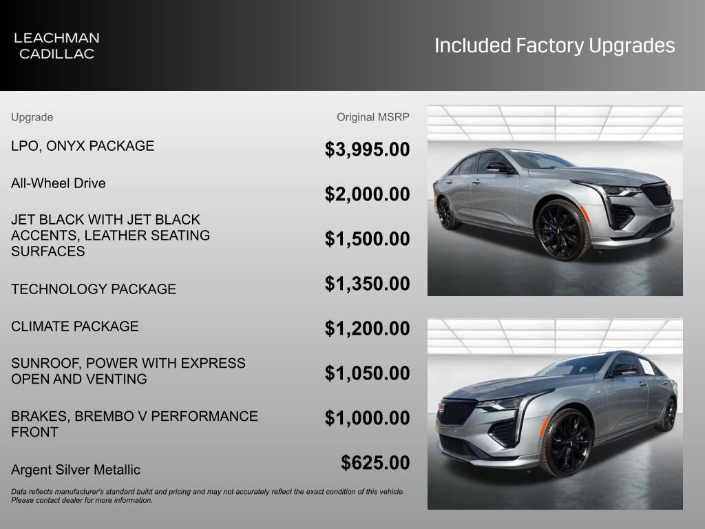 Certified 2024 Cadillac CT4 Sport w/ LPO, ONYX Package image 12