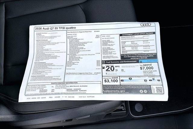 New 2026 Audi Q7 3.0T Premium Plus image 14