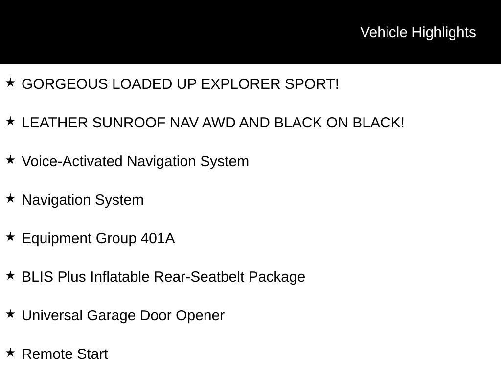 Used 2014 Ford Explorer Sport w/ Equipment Group 401A AWD/4WD image 5