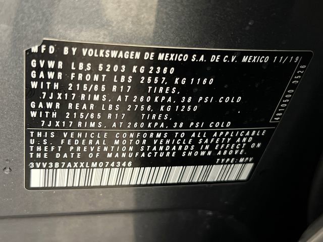 Certified 2020 Volkswagen Tiguan SE FWD image 29