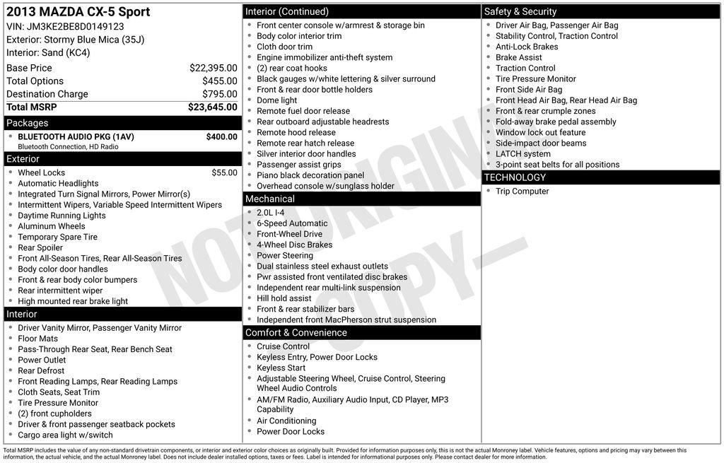 Used 2013 MAZDA CX-5 Sport w/ Bluetooth Audio Pkg image 25