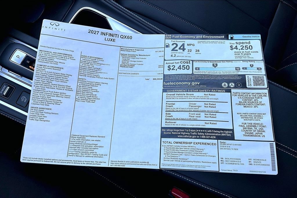 Used 2027 INFINITI QX60 Luxe w/ Cargo Package FWD image 50