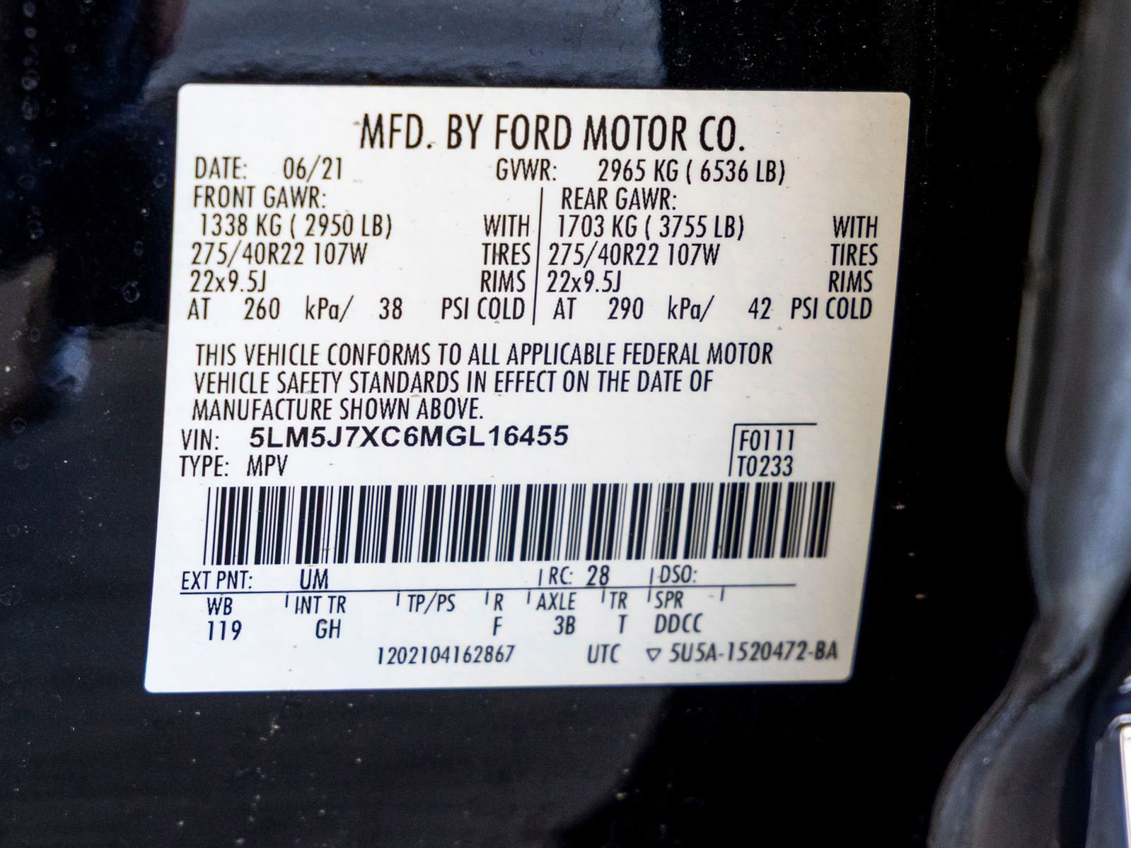 Used 2021 Lincoln Aviator Reserve w/ Equipment Group 201A image 34