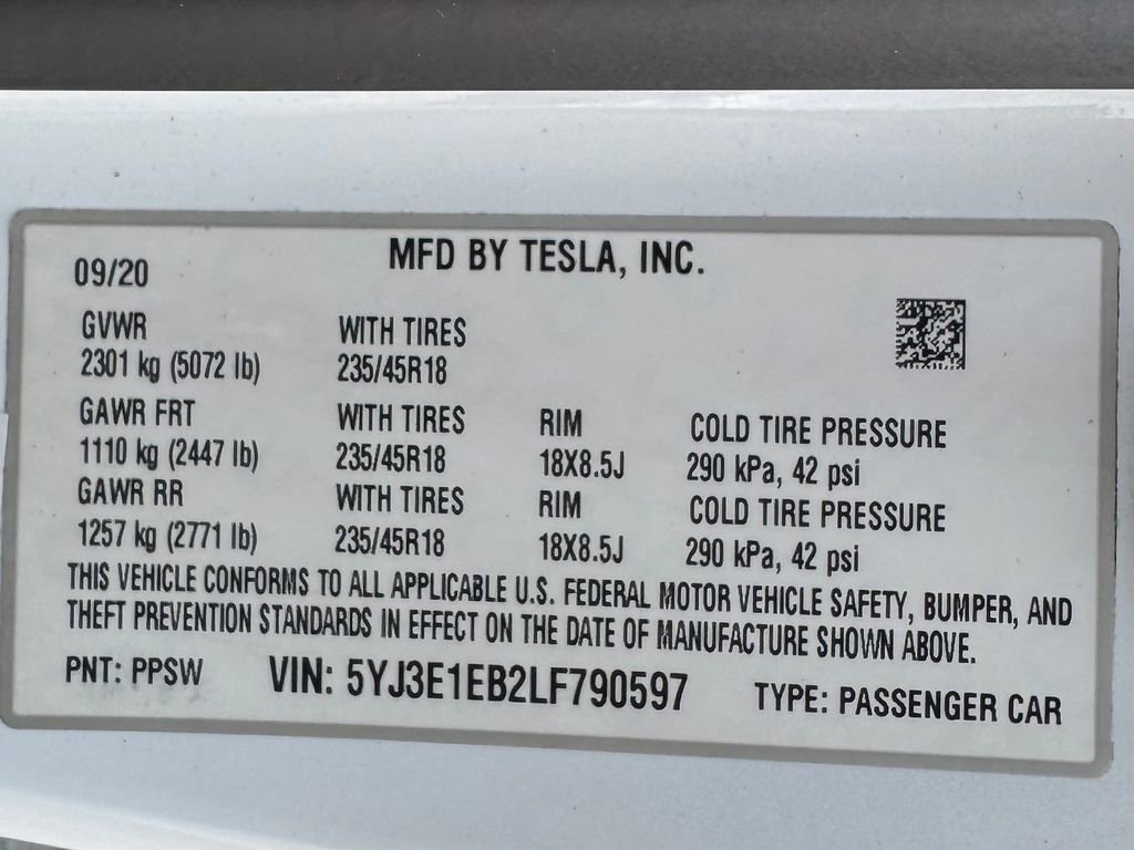 Used 2020 Tesla Model 3 Long Range image 13