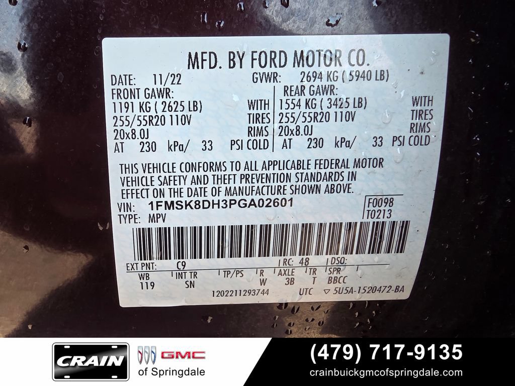 Used 2023 Ford Explorer XLT w/ Equipment Group 202A AWD/4WD image 34
