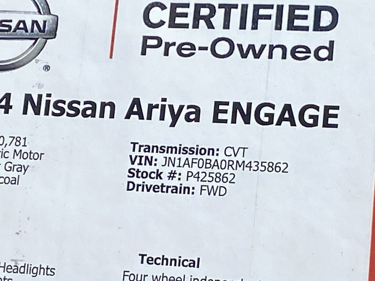 Certified 2024 Nissan Ariya FWD image 36