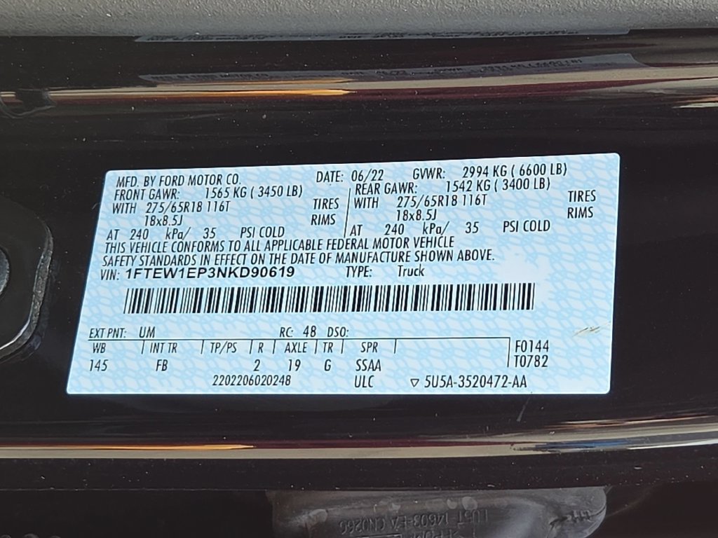 Certified 2022 Ford F150 XLT w/ Equipment Group 302A High AWD/4WD image 33