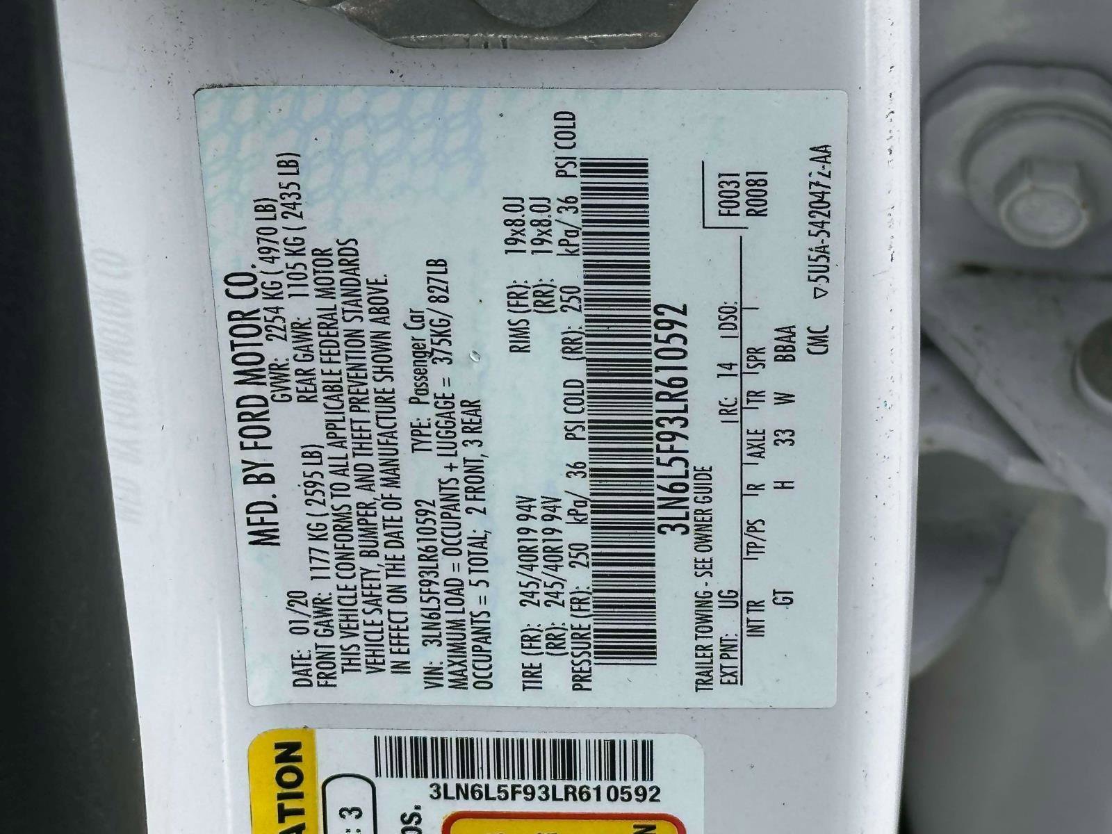 Used 2020 Lincoln MKZ Reserve w/ Elements Package image 19