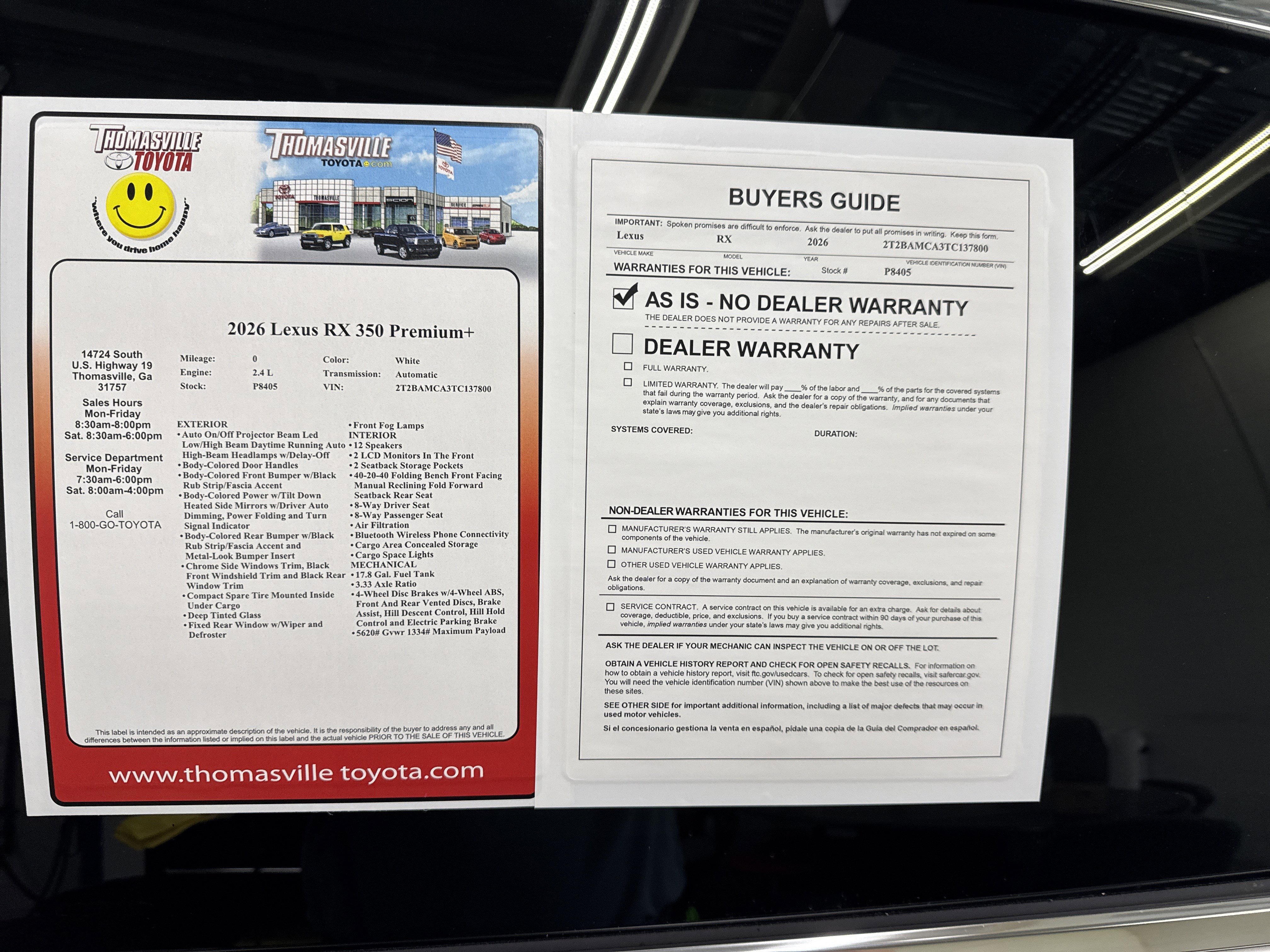 Used 2026 Lexus RX 350 Premium Plus w/ Convenience Package image 40