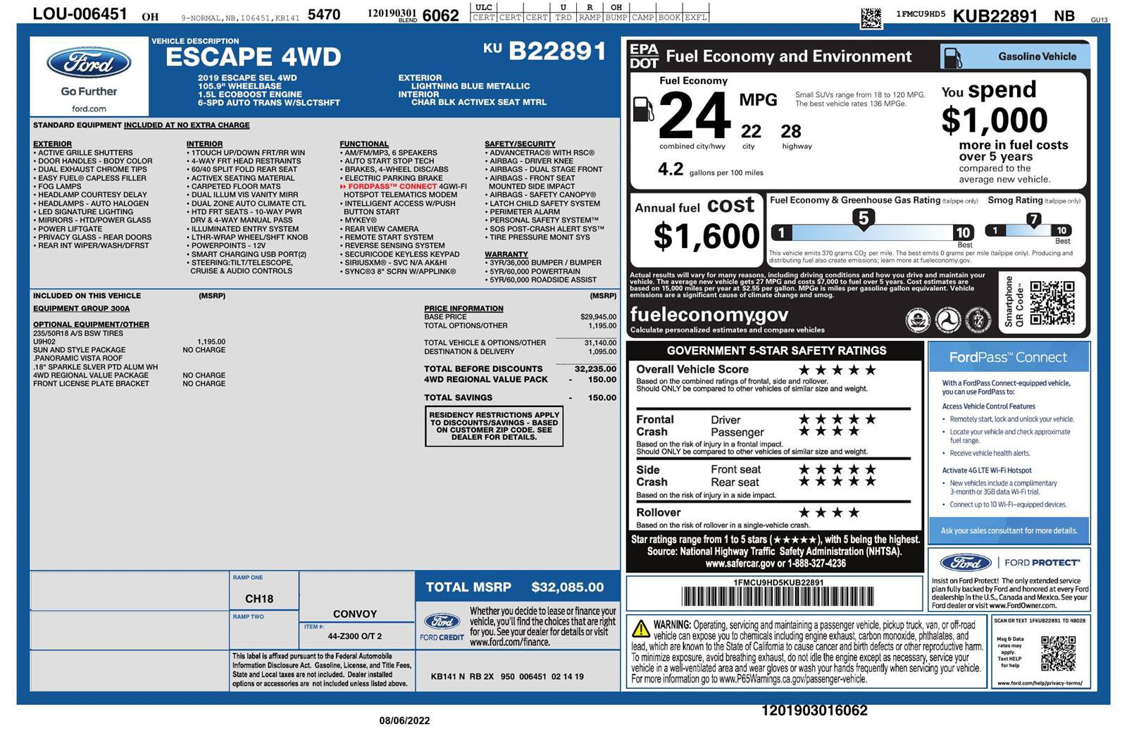Used 2019 Ford Escape SEL AWD/4WD image 4