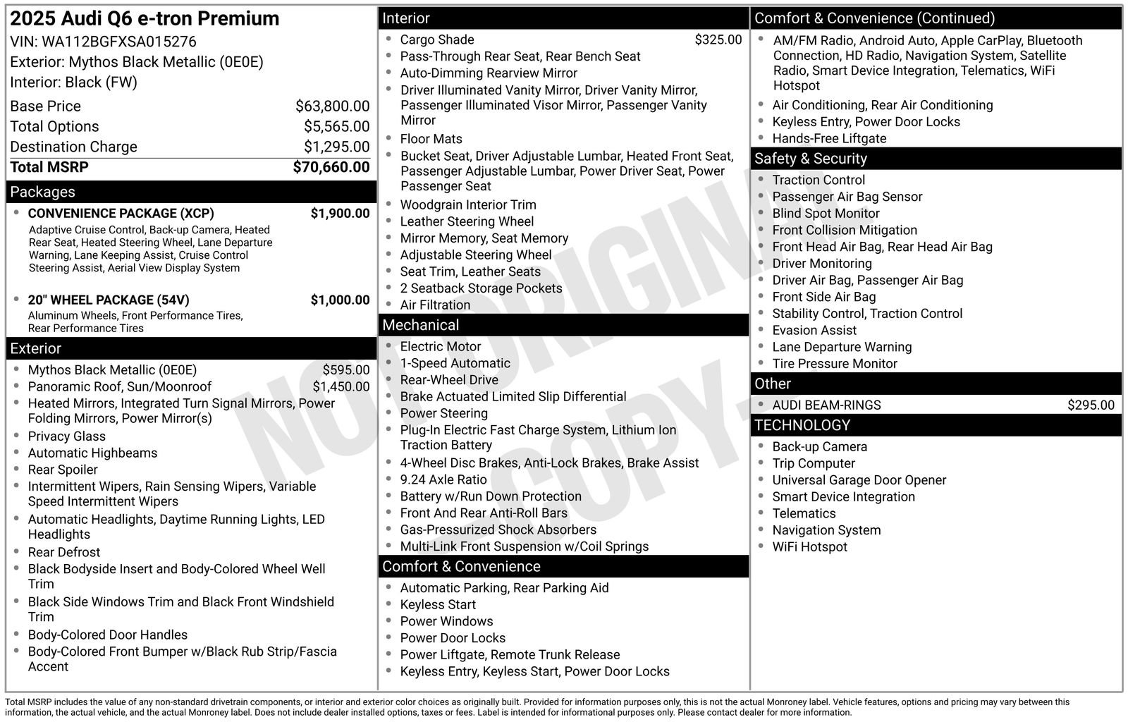 Certified 2025 Audi Q6 e-tron Premium w/ Convenience Package image 31
